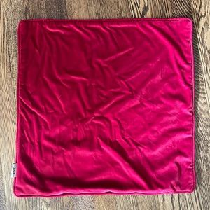2 Velvet Red Throw Pillow Cases